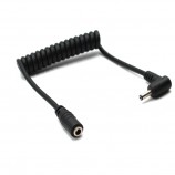 spring electric 12v cable dc 2.5* 5.5 lock dc power coiled cable
